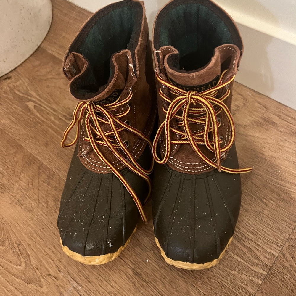 Brown and Tan Duck Boots